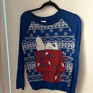 Blue Snoopy Holiday Sweater